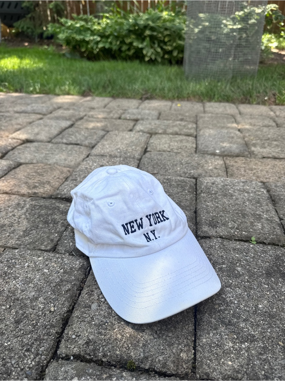 Brandy Melville White "New York N.Y." Baseball Cap